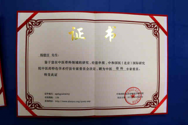 中医国粹人物--治疗风湿骨病权威专家杨璧百